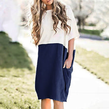 Load image into Gallery viewer, Oversized T-Shirt Dress In Color Block
