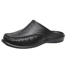 Load image into Gallery viewer, Tall Men Comfortable Slippers Backless Casual Leather Sandals