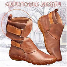 Load image into Gallery viewer, Women Comfy Daily Adjustable Leather Booties