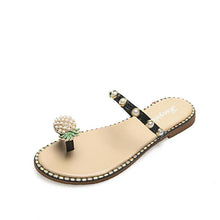 Load image into Gallery viewer, Summer Beach Pineapple Flat Sandals