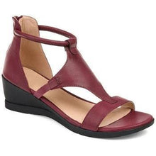 Load image into Gallery viewer, Women Casual Leather Comfy Wedge Sandals