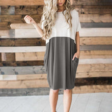 Load image into Gallery viewer, Oversized T-Shirt Dress In Color Block
