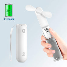 Load image into Gallery viewer, 2000/4800mAh 2/3 Speeds Handheld Portable Fan with 14-21 Hrs Runtime Quiet Mini Fan for Travel
