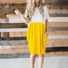 Load image into Gallery viewer, Oversized T-Shirt Dress In Color Block