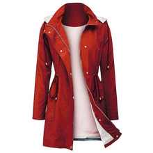 Load image into Gallery viewer, Women's Rain Jackets Waterproof Windbreaker Hoodie Trench Coat