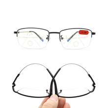 Load image into Gallery viewer, Memory Titanium Anti-blue Light Intelligent Zoom Far And Near Dual-use Reading Glasses