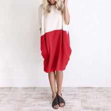 Load image into Gallery viewer, Oversized T-Shirt Dress In Color Block
