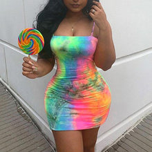 Load image into Gallery viewer, (šBuy More Save Moreš)Women's Rainbow Tie-Dye Suspender Skirt