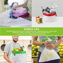 Load image into Gallery viewer, 12pcs Reusable Mesh Produce Bags Washable Recyclable Grocery Bags