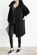 Load image into Gallery viewer, Oversized Hooded Windbreaker Rain Jacket