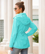 Load image into Gallery viewer, Waist Hooded Outdoor Climbing Rain Jacket For Women