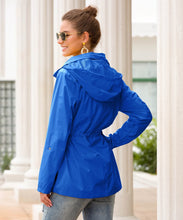 Load image into Gallery viewer, Waist Hooded Outdoor Climbing Rain Jacket For Women