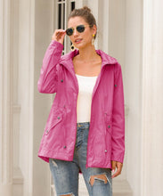 Load image into Gallery viewer, Waist Hooded Outdoor Climbing Rain Jacket For Women