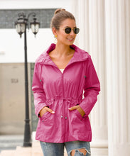 Load image into Gallery viewer, Waist Hooded Outdoor Climbing Rain Jacket For Women