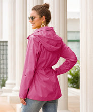Load image into Gallery viewer, Waist Hooded Outdoor Climbing Rain Jacket For Women