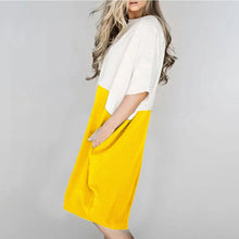 Load image into Gallery viewer, Oversized T-Shirt Dress In Color Block