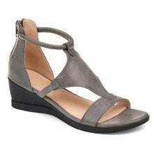 Load image into Gallery viewer, Women Casual Leather Comfy Wedge Sandals