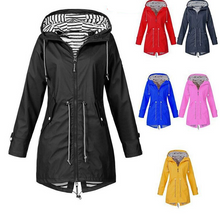 Load image into Gallery viewer, WATERPROOF WIND JACKET SOLID COLOR OUTDOOR HOODED OUTWEAR