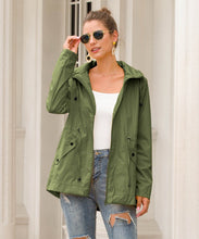 Load image into Gallery viewer, Waist Hooded Outdoor Climbing Rain Jacket For Women