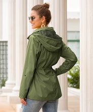 Load image into Gallery viewer, Waist Hooded Outdoor Climbing Rain Jacket For Women