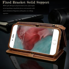 Load image into Gallery viewer, Samsung/iPhone Classic Retro Stand Wallet Case