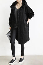 Load image into Gallery viewer, Water Resistant Oversized Hooded Windbreaker Rain Jacket