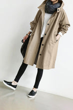 Load image into Gallery viewer, Water Resistant Oversized Hooded Windbreaker Rain Jacket