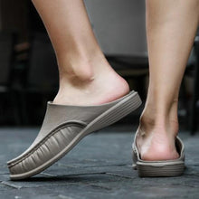 Load image into Gallery viewer, Tall Men Comfortable Slippers Backless Casual Leather Sandals