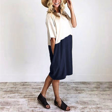 Load image into Gallery viewer, Oversized T-Shirt Dress In Color Block