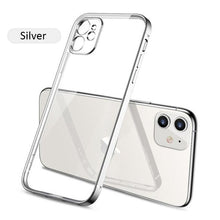 Load image into Gallery viewer, New silicone electroplated right-angle transparent anti-fall iPhone 11 phone case