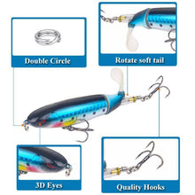Load image into Gallery viewer, Floating Rotating Tail Lures Hard Bait