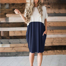 Load image into Gallery viewer, Oversized T-Shirt Dress In Color Block