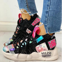 Load image into Gallery viewer, Knitted Breathable Lace-Up Casual Sneakers (True to size,if between please size up)