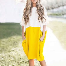 Load image into Gallery viewer, Oversized T-Shirt Dress In Color Block