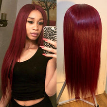 Load image into Gallery viewer, Brazilian Deep Part Lace Front Human Hair Wigs Straight hair Lady Wig