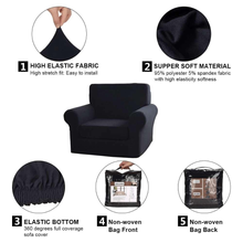 Load image into Gallery viewer, Premium Quality Stretchable Elastic Sofa Covers - FREE SHIPPING OVER $49! - Pretty Little Sofa Covers.com