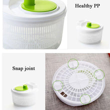 Load image into Gallery viewer, BREEZYLIVE 5 Quarts Manual Salad Spinner Vegetable Fruit Dryer with Quick Dry Design