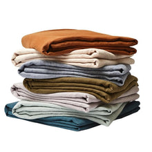 Load image into Gallery viewer, Linen Flat Sheet Tobacco