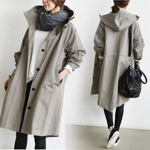 Load image into Gallery viewer, Oversized Hooded Windbreaker Rain Jacket