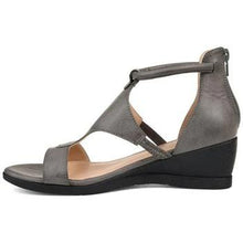 Load image into Gallery viewer, Women Casual Leather Comfy Wedge Sandals