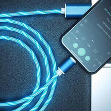 Load image into Gallery viewer, Glowing LED Magnetic 3 in 1 USB Charging Cable
