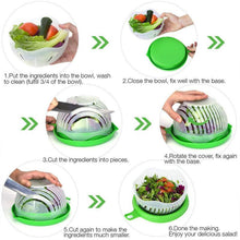 Load image into Gallery viewer, Quick Salad Maker Vegetable and Fruit Cutter Bowl
