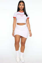 Load image into Gallery viewer, Mind Your Business Ringer Top - Red/White

