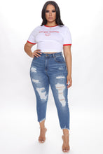 Load image into Gallery viewer, Mind Your Business Ringer Top - Red/White
