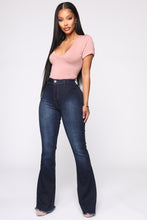 Load image into Gallery viewer, Valentina High Rise Flare Jeans - Dark Denim
