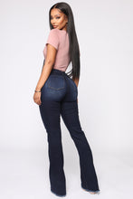 Load image into Gallery viewer, Valentina High Rise Flare Jeans - Dark Denim
