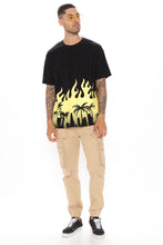 Load image into Gallery viewer, City Flames Short Sleeve Tee - Yellow/combo
