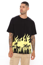 Load image into Gallery viewer, City Flames Short Sleeve Tee - Yellow/combo
