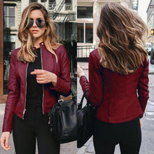 Load image into Gallery viewer, 2020 Women Short Solid Zipper Jacket
