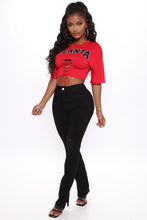 Load image into Gallery viewer, Kill 'Em With Kindness Side Split Jeans - Black
